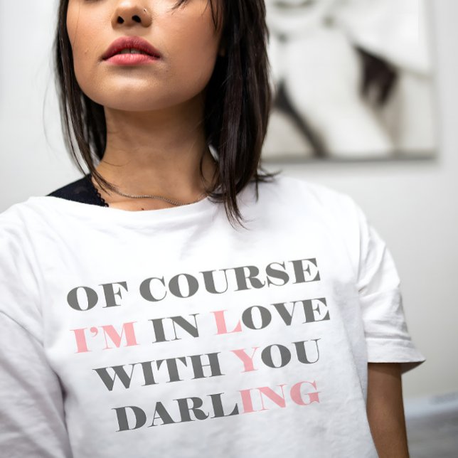 Swehoney Sarcasm Tee (Romantic quote tee for her – cute love shirt with pastel text, perfect for date nights or gifts)