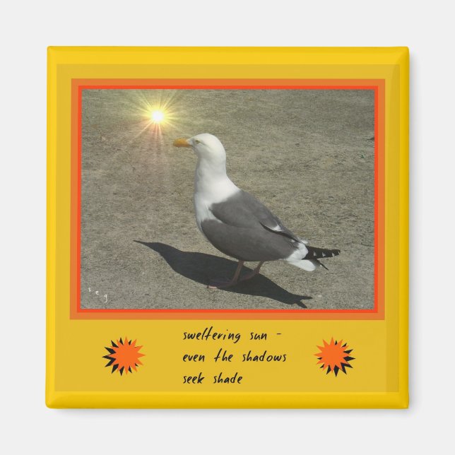 Sweltering Sol Haiku Art Magnet (Framsidan)