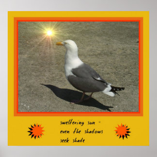 Swelting Sol Haiku Art Print Poster