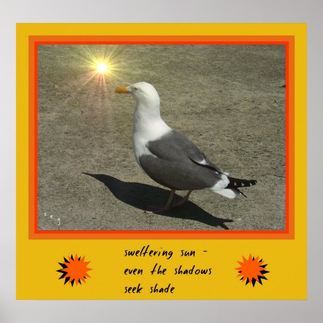 Swelting Sol Haiku Art Print Poster (Framsidan)