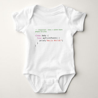 Swift Hello World Baby Jersey Body, Vit T-shirt