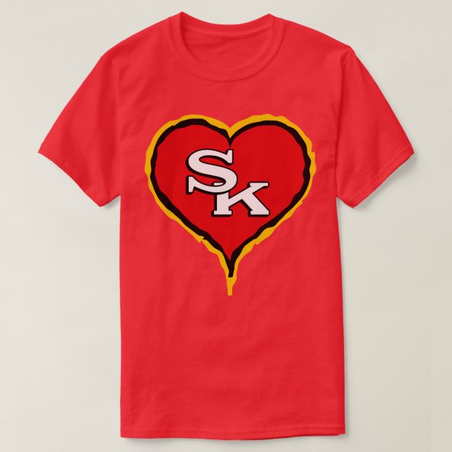 Swift Kelce Chief Heart T Shirt (Design framsida)