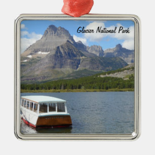 Swiftcurrent sjö - glaciärnationalpark julgransprydnad metall
