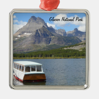 Swiftcurrent sjö - glaciärnationalpark julgransprydnad metall