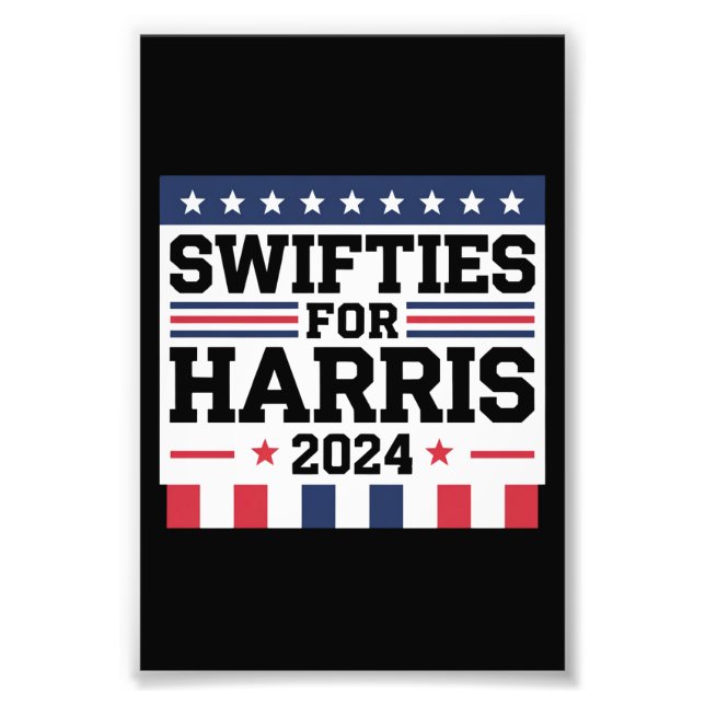 Swifties för Kamala Harris 2024 rösteröstande  Fototryck (Framsidan)