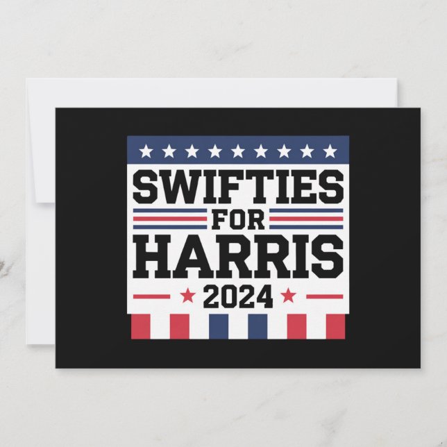 Swifties för Kamala Harris 2024 rösteröster  Inbjudningar (Framsida)