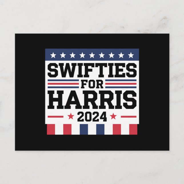 Swifties för Kamala Harris 2024 rösteröster  Vykort (Framsida)
