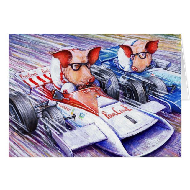 Swills och spill hälsningskort (Framsidan Horizontal)