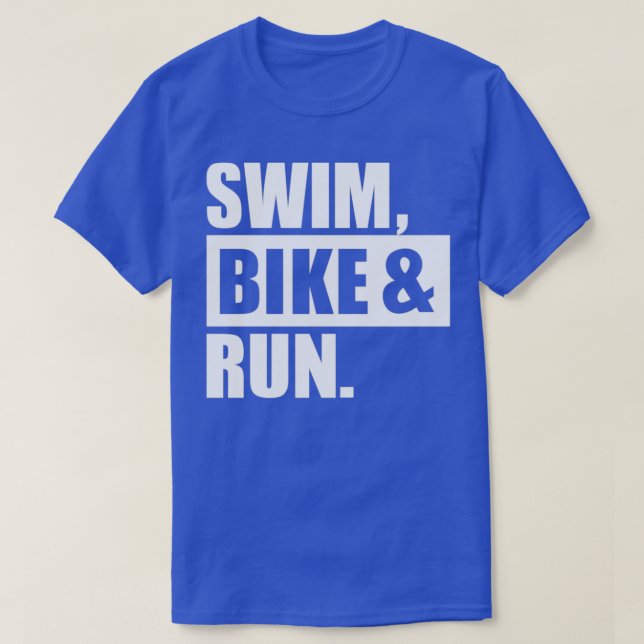 Swim Bike Run Triathlon 4 T Shirt (Design framsida)