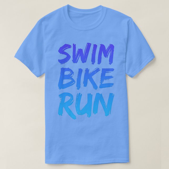 Swim Bike Run Triathlon cool design 1 T Shirt (Design framsida)