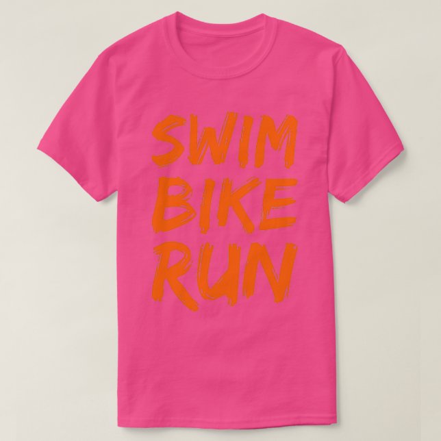 Swim Bike Run Triathlon cool design 4 T Shirt (Design framsida)