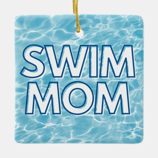 Swim Mom Christmas Ornament (Framsida)