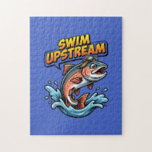 Swim Upstream Salmon Motivational