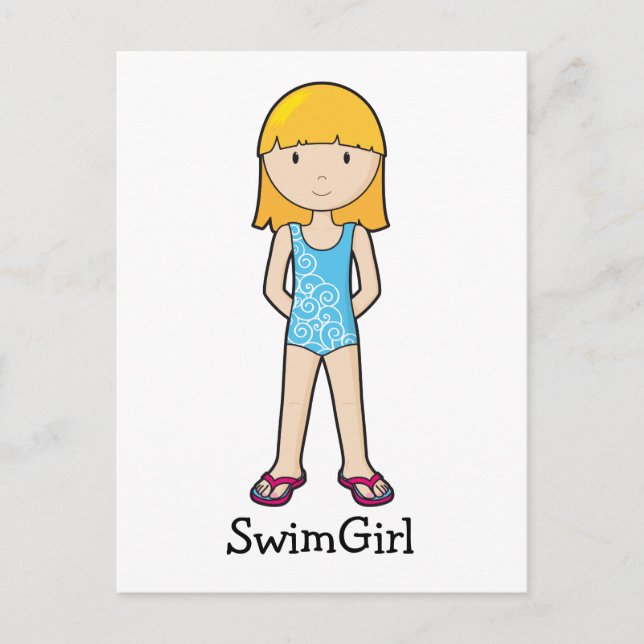 SwimGirl Vykort (Framsida)