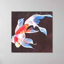 Swiming Goldfish Realistic Fine Art Canvastryck
