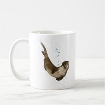 Swiming Otter Coffee Mugg