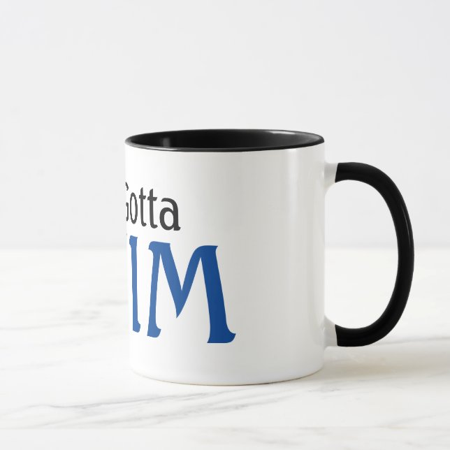 Swimmer bara får Simma Mugg (Höger)