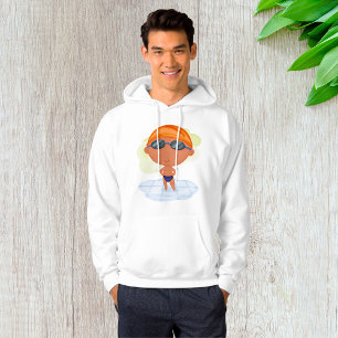 Swimmer Boy i Goggles och Simma Cap Hoodie