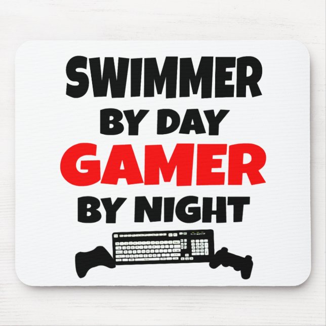 Swimmer by Day Gamer by Night Musmatta (Framsidan)