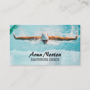 Swimmer Coach Visitkort