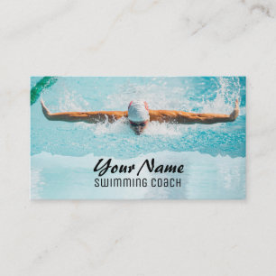 Swimmer Coach Visitkort