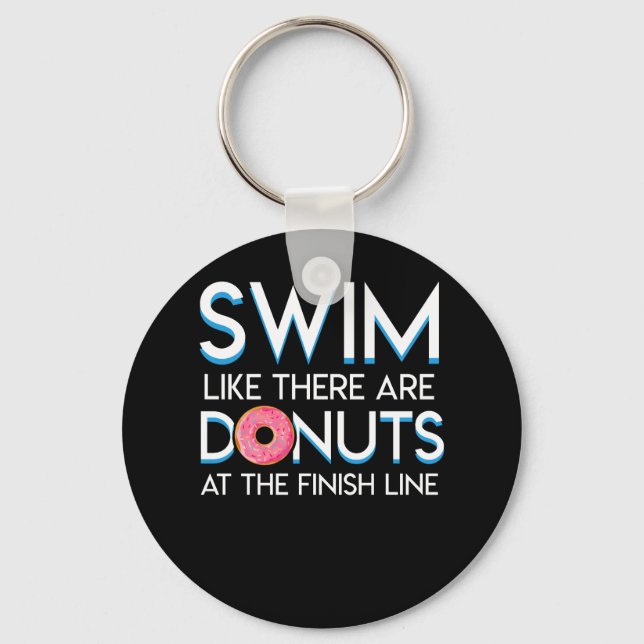 Swimmer Donut som donuts vid Avslutat rad Nyckelring (Framsida)