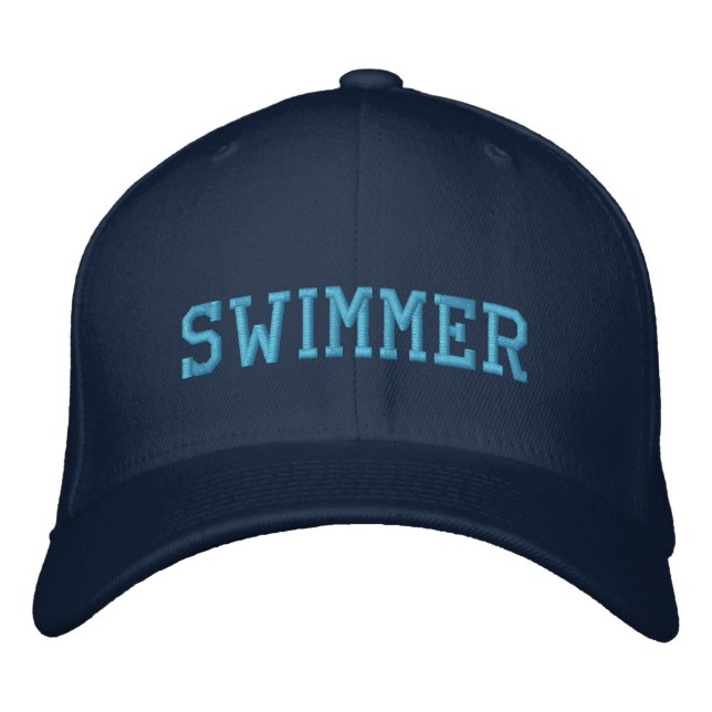 Swimmer Embroized Hat Broderad Keps (Framsida)