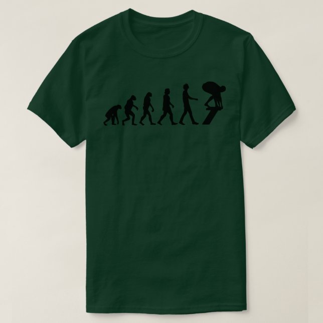 Swimmer Evolution Swimming Gift 3 T Shirt (Design framsida)