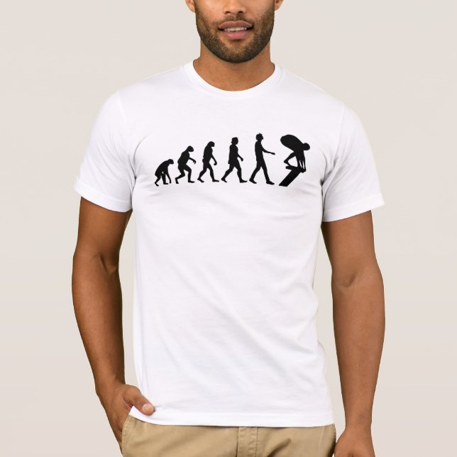 Swimmer Evolution Swimming Gift T Shirt (Framsida)