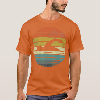 Swimmer Funny Retro Vintage Sunset Simma Coach Sim T Shirt