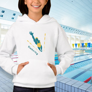 Swimmer Illustration Swimming Girls Namn Sports T Shirt