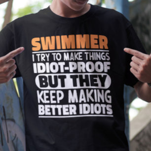 Swimmer jag försöker göra Sak Roliga meningar Cool T Shirt