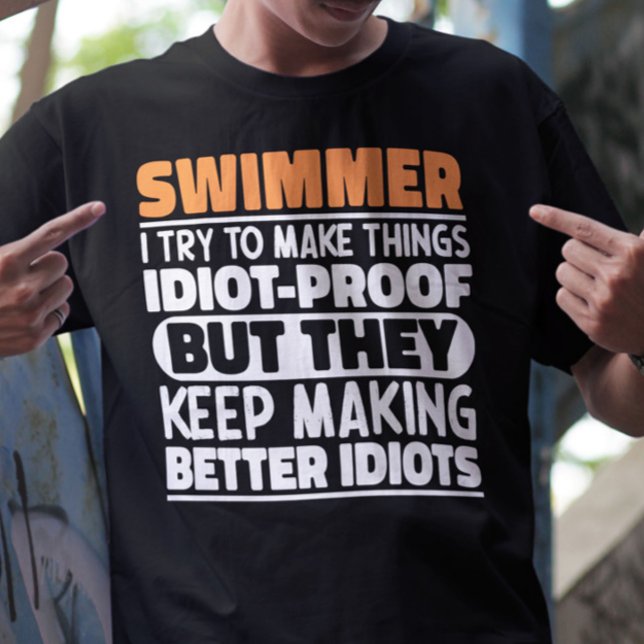 Swimmer jag försöker göra Sak Roliga meningar Cool T Shirt (Skapare uppladdad)