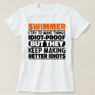 Swimmer jag försöker göra Sak Roliga meningar Cool T Shirt