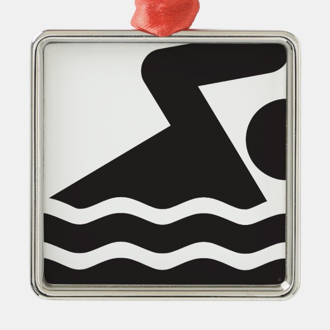 Swimmer Julgransprydnad Metall (Framsidan)
