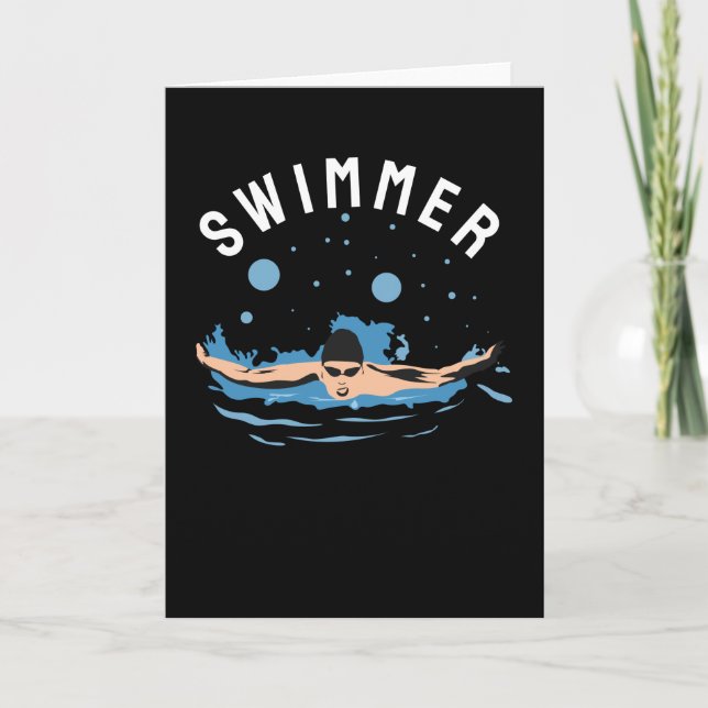 Swimmer - Perfekt design för simmare Kort (Framsida)