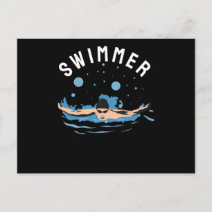Swimmer - Perfekt design för simmare Vykort