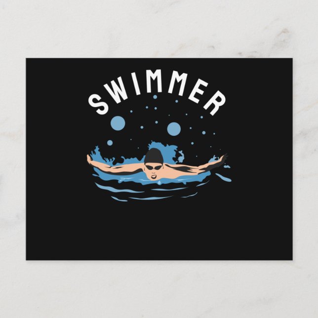 Swimmer - Perfekt design för simmare Vykort (Framsida)