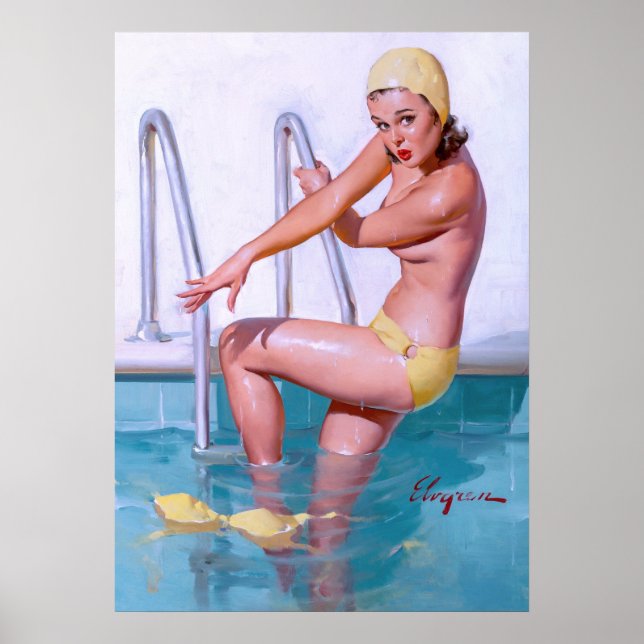 Swimmer Pin Up Poster (Framsidan)