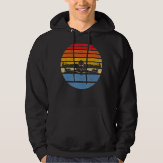 Swimmer Retro Vintage Sunset Simma Coach Swimming Hoodie