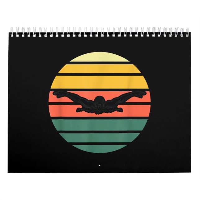Swimmer Simma Swimming av fjäril Kalender (Omslag)