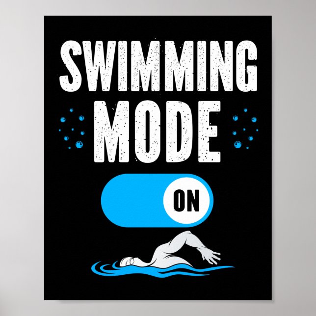 Swimmer Simma Swimming-läge på Poster (Framsidan)