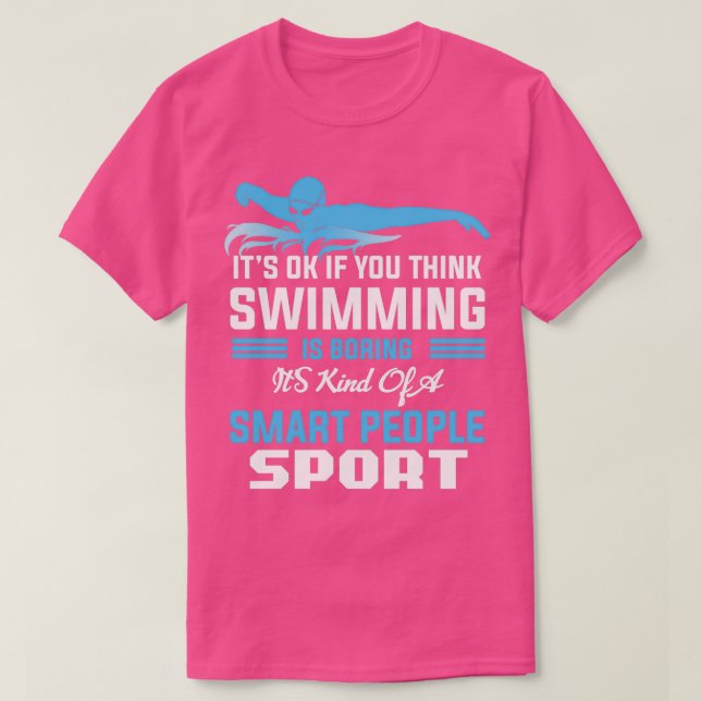 Swimmer simmar simmande idrottsgåva från bassäng d t shirt (Design framsida)