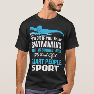 Swimmer simmar simmande idrottsgåva i bassäng t shirt