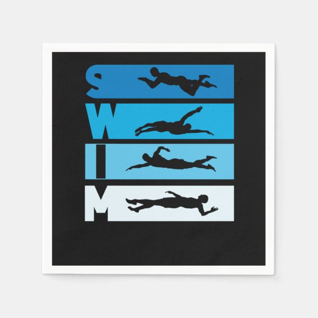 Swimmer Swim Coach Pappersservett (Framsidan)