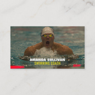 Swimmer, Swimming Coach & Lifeguard Visitkort