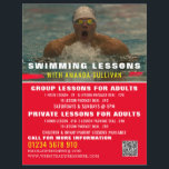 Swimmer, Swimming Lesson Advertising Flyer<br><div class="desc">Swimmer,  Swimming Lesson Advertising Flyers by the Affärskort Store.</div>