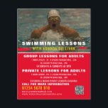 Swimmer, Swimming Lesson Advertising Flyer<br><div class="desc">Swimmer,  Swimming Lesson Advertising Flyers by the Affärskort Store.</div>