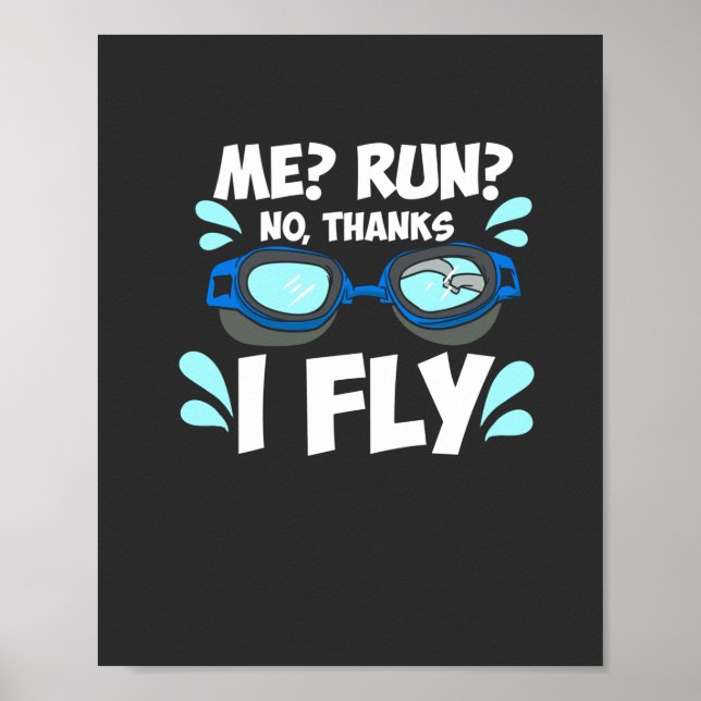 Swimmer Swimming Poster (Framsidan)