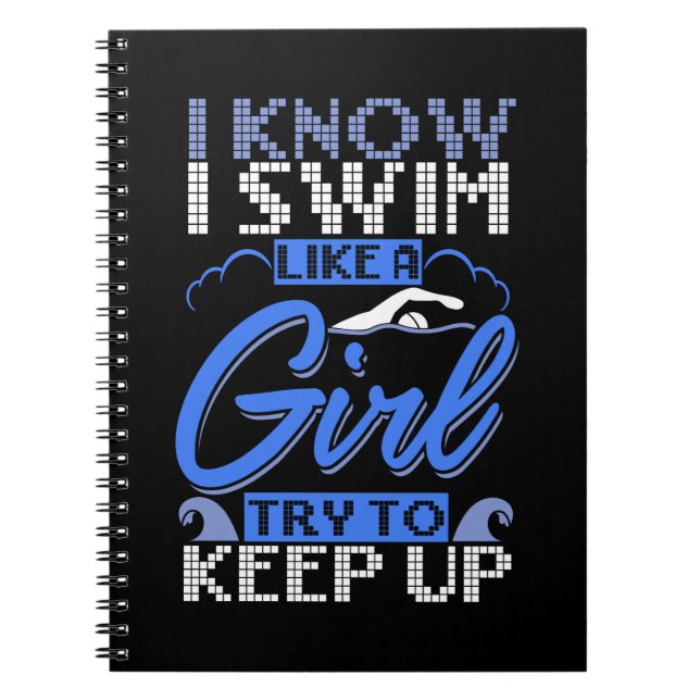 Swimmer Swimming Simma Sport Gift Anteckningsbok (Framsidan)